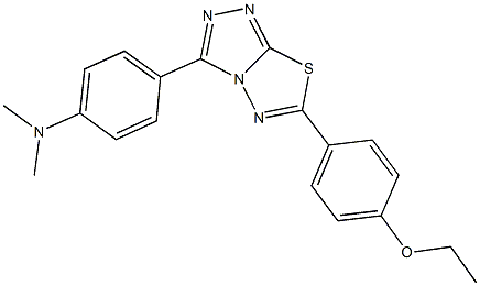 N-{4-[6-(4-ethoxyphenyl)[1,2,4]triazolo[3,4-b][1,3,4]thiadiazol-3-yl]phenyl}-N,N-dimethylamine Struktur