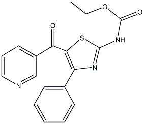 ethyl 4-phenyl-5-(3-pyridinylcarbonyl)-1,3-thiazol-2-ylcarbamate Struktur