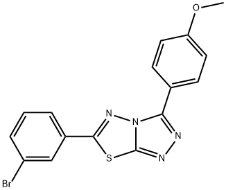 4-[6-(3-bromophenyl)[1,2,4]triazolo[3,4-b][1,3,4]thiadiazol-3-yl]phenyl methyl ether Struktur