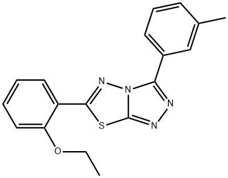 ethyl 2-[3-(3-methylphenyl)[1,2,4]triazolo[3,4-b][1,3,4]thiadiazol-6-yl]phenyl ether Struktur