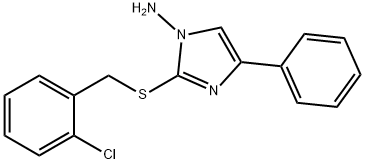 2-[(2-chlorobenzyl)sulfanyl]-4-phenyl-1H-imidazol-1-amine Struktur