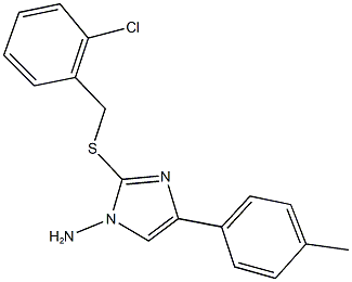 2-[(2-chlorobenzyl)sulfanyl]-4-(4-methylphenyl)-1H-imidazol-1-amine Struktur