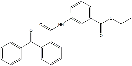 ethyl 3-[(2-benzoylbenzoyl)amino]benzoate Struktur