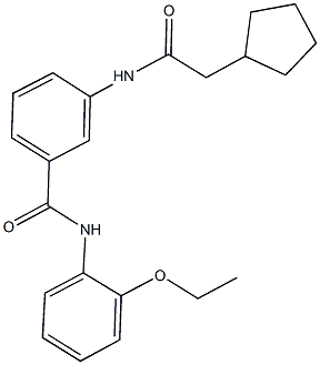 3-[(cyclopentylacetyl)amino]-N-(2-ethoxyphenyl)benzamide Struktur