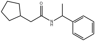 2-cyclopentyl-N-(1-phenylethyl)acetamide Struktur