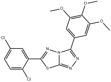 6-(2,5-dichlorophenyl)-3-(3,4,5-trimethoxyphenyl)[1,2,4]triazolo[3,4-b][1,3,4]thiadiazole Struktur