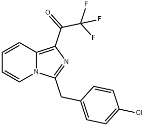 1-[3-(4-chlorobenzyl)imidazo[1,5-a]pyridin-1-yl]-2,2,2-trifluoroethanone Struktur