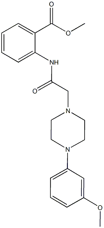 methyl 2-({[4-(3-methoxyphenyl)-1-piperazinyl]acetyl}amino)benzoate Struktur