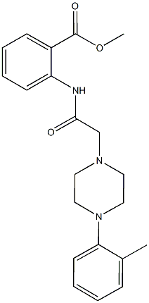 methyl 2-({[4-(2-methylphenyl)-1-piperazinyl]acetyl}amino)benzoate Struktur