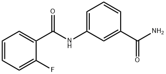 N-[3-(aminocarbonyl)phenyl]-2-fluorobenzamide Struktur