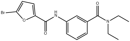 5-bromo-N-{3-[(diethylamino)carbonyl]phenyl}-2-furamide Struktur