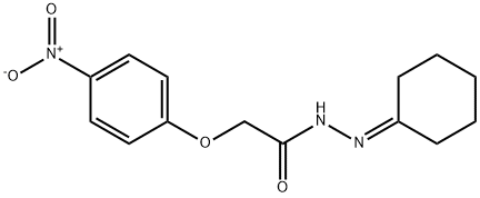 N'-cyclohexylidene-2-{4-nitrophenoxy}acetohydrazide Struktur