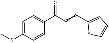 1-[4-(methylsulfanyl)phenyl]-3-(2-thienyl)-2-propen-1-one Struktur