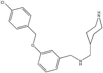 N-{3-[(4-chlorobenzyl)oxy]benzyl}-N-(4-piperidinylmethyl)amine Struktur