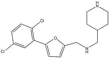 N-{[5-(2,5-dichlorophenyl)-2-furyl]methyl}-N-(4-piperidinylmethyl)amine Struktur