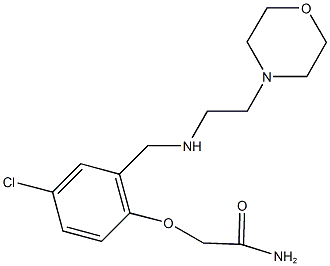 2-[4-chloro-2-({[2-(4-morpholinyl)ethyl]amino}methyl)phenoxy]acetamide Struktur