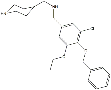 N-[4-(benzyloxy)-3-chloro-5-ethoxybenzyl]-N-(4-piperidinylmethyl)amine Struktur