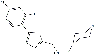 N-{[5-(2,4-dichlorophenyl)-2-furyl]methyl}-N-(4-piperidinylmethyl)amine Struktur