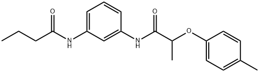 N-(3-{[2-(4-methylphenoxy)propanoyl]amino}phenyl)butanamide Struktur