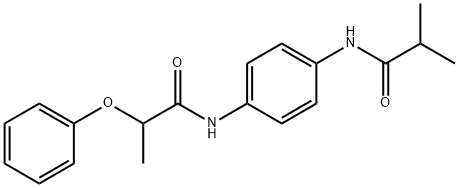 2-methyl-N-{4-[(2-phenoxypropanoyl)amino]phenyl}propanamide Struktur