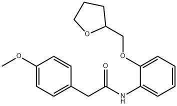 2-(4-methoxyphenyl)-N-[2-(tetrahydro-2-furanylmethoxy)phenyl]acetamide Struktur