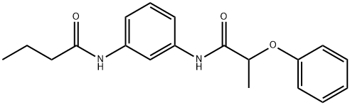 N-{3-[(2-phenoxypropanoyl)amino]phenyl}butanamide Struktur