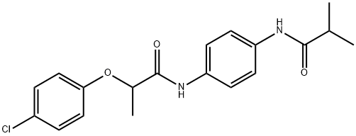 2-(4-chlorophenoxy)-N-[4-(isobutyrylamino)phenyl]propanamide Struktur