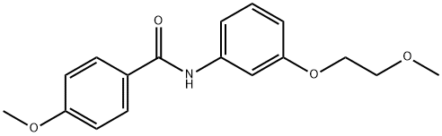 4-methoxy-N-[3-(2-methoxyethoxy)phenyl]benzamide Struktur