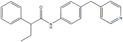 2-phenyl-N-[4-(4-pyridinylmethyl)phenyl]butanamide Struktur