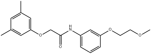 2-(3,5-dimethylphenoxy)-N-[3-(2-methoxyethoxy)phenyl]acetamide Struktur