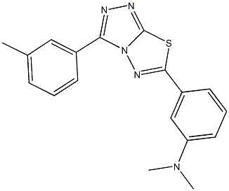 N,N-dimethyl-N-{3-[3-(3-methylphenyl)[1,2,4]triazolo[3,4-b][1,3,4]thiadiazol-6-yl]phenyl}amine Struktur