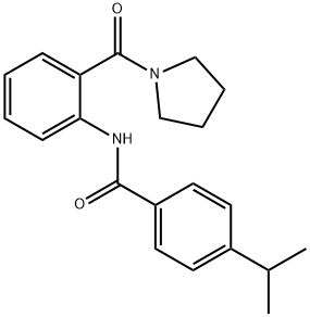 4-isopropyl-N-[2-(1-pyrrolidinylcarbonyl)phenyl]benzamide Struktur