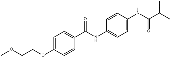 N-[4-(isobutyrylamino)phenyl]-4-(2-methoxyethoxy)benzamide Struktur