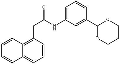 N-[3-(1,3-dioxan-2-yl)phenyl]-2-(1-naphthyl)acetamide Struktur