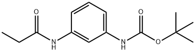 tert-butyl 3-(propionylamino)phenylcarbamate Struktur