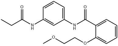 2-(2-methoxyethoxy)-N-[3-(propionylamino)phenyl]benzamide Struktur