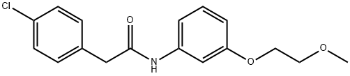 2-(4-chlorophenyl)-N-[3-(2-methoxyethoxy)phenyl]acetamide Struktur