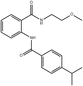 2-[(4-isopropylbenzoyl)amino]-N-(2-methoxyethyl)benzamide Struktur