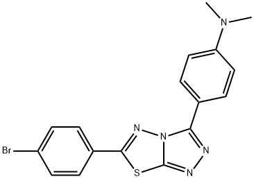 N-{4-[6-(4-bromophenyl)[1,2,4]triazolo[3,4-b][1,3,4]thiadiazol-3-yl]phenyl}-N,N-dimethylamine Struktur