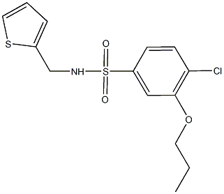 4-chloro-3-propoxy-N-(2-thienylmethyl)benzenesulfonamide Struktur