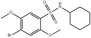 4-bromo-N-cyclohexyl-2,5-dimethoxybenzenesulfonamide Struktur