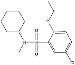 5-chloro-N-cyclohexyl-2-ethoxy-N-methylbenzenesulfonamide Struktur