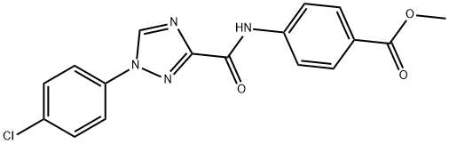 methyl 4-({[1-(4-chlorophenyl)-1H-1,2,4-triazol-3-yl]carbonyl}amino)benzoate Struktur