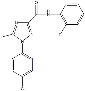 1-(4-chlorophenyl)-N-(2-fluorophenyl)-5-methyl-1H-1,2,4-triazole-3-carboxamide Struktur