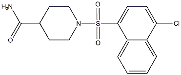 1-[(4-chloro-1-naphthyl)sulfonyl]-4-piperidinecarboxamide Struktur