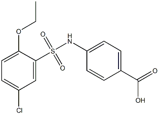 4-{[(5-chloro-2-ethoxyphenyl)sulfonyl]amino}benzoic acid Struktur