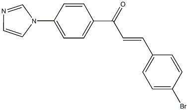 3-(4-bromophenyl)-1-[4-(1H-imidazol-1-yl)phenyl]-2-propen-1-one Struktur