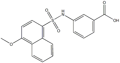 3-{[(4-methoxy-1-naphthyl)sulfonyl]amino}benzoic acid Struktur