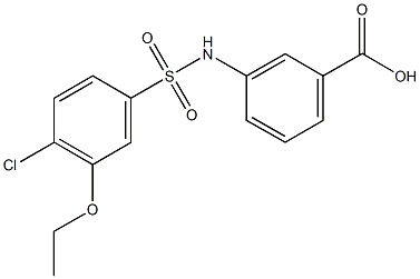 3-{[(4-chloro-3-ethoxyphenyl)sulfonyl]amino}benzoic acid Struktur