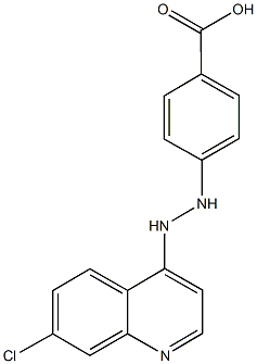 4-[2-(7-chloro-4-quinolinyl)hydrazino]benzoic acid Struktur